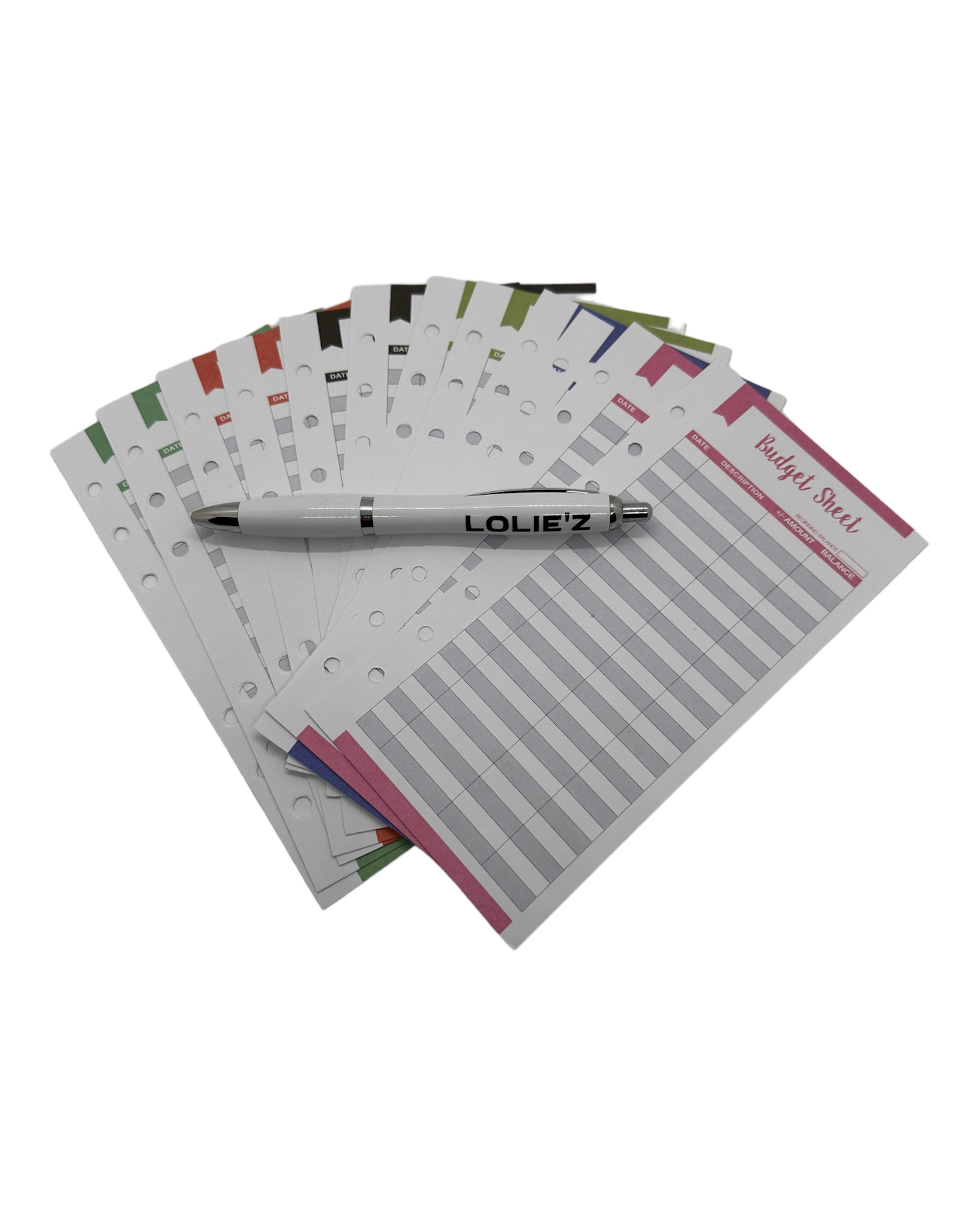 feuilles budget planner lolie'z