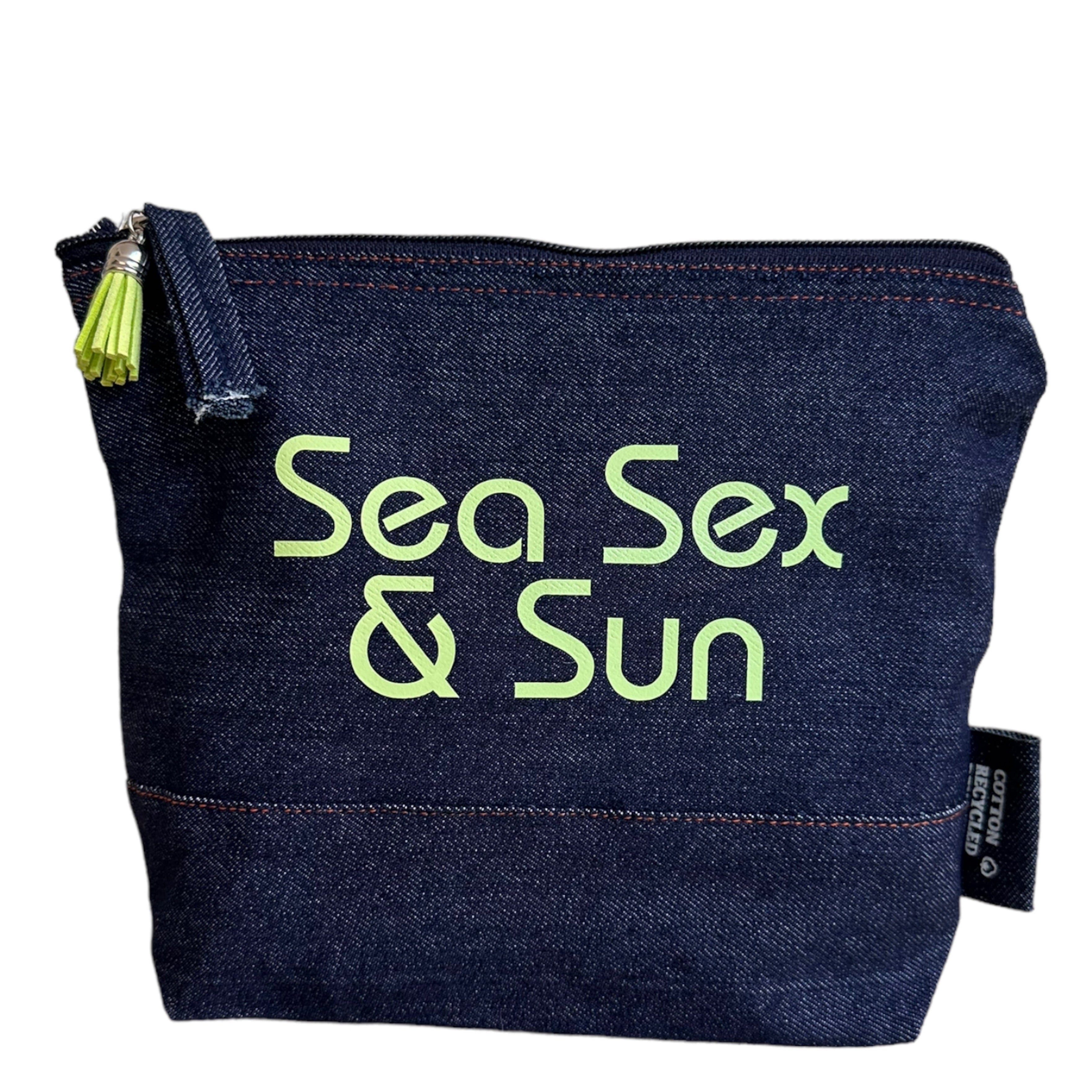 Pochette Levy Lolie'z Sea sex & sun en denim & coton recyclé
