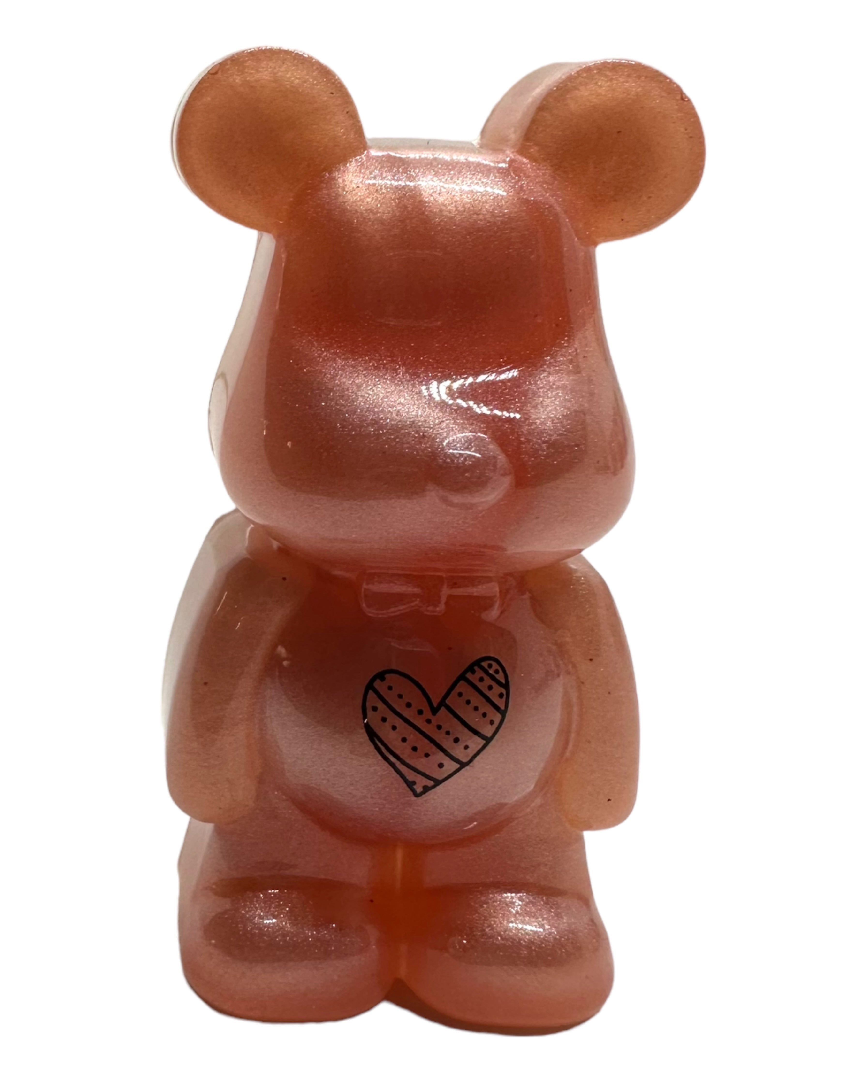 Small magnet teddy'z Lolie'z pink gold & coeur